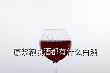 原漿糧食酒都有什么白酒