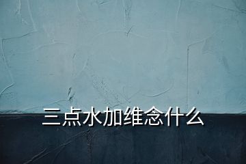 三點(diǎn)水加維念什么