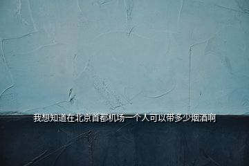 我想知道在北京首都機(jī)場一個人可以帶多少煙酒啊