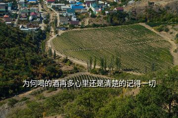 為何喝的酒再多心里還是清楚的記得一切