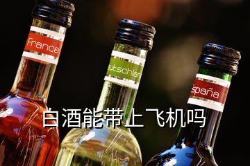 白酒能帶上飛機嗎