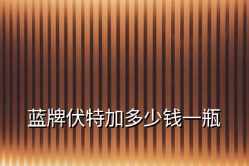 藍(lán)牌伏特加多少錢(qián)一瓶