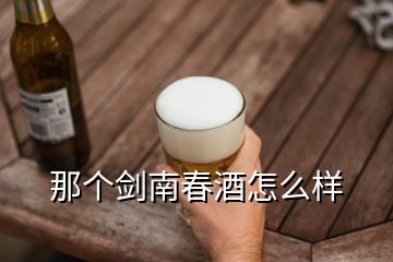 那個(gè)劍南春酒怎么樣