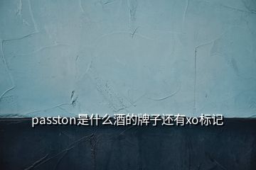 passton是什么酒的牌子還有xo標記