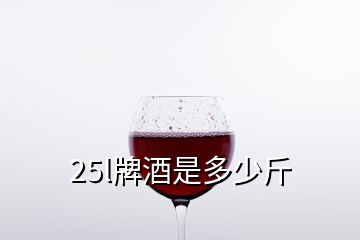 25l牌酒是多少斤