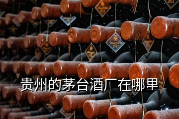 貴州的茅臺(tái)酒廠在哪里