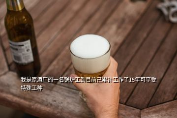 我是原酒廠的一名鍋爐工到目前己累計工作了15年可享受特殊工種