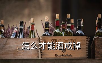 怎么才能酒戒掉