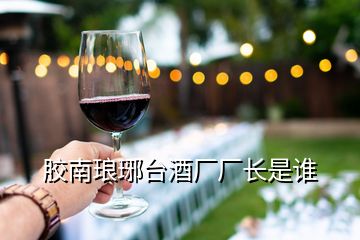 膠南瑯琊臺(tái)酒廠廠長(zhǎng)是誰(shuí)