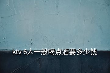 ktv 6人一般喝點(diǎn)酒要多少錢