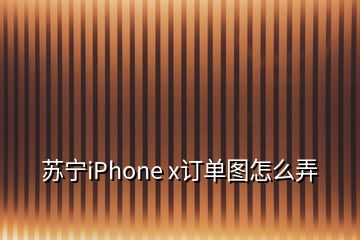 蘇寧iPhone x訂單圖怎么弄