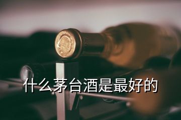 什么茅臺(tái)酒是最好的