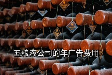 五糧液公司的年廣告費(fèi)用