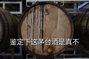 鑒定下這茅臺(tái)酒是真不