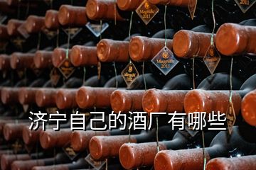 濟寧自己的酒廠有哪些