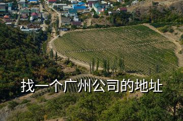 找一個(gè)廣州公司的地址