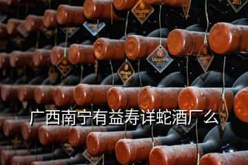 廣西南寧有益壽詳蛇酒廠么