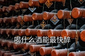 喝什么酒能最快醉