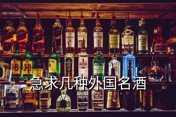 急求幾種外國(guó)名酒