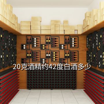 20克酒精約42度白酒多少