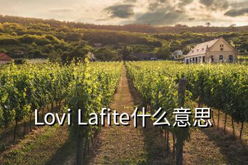 Lovi Lafite什么意思