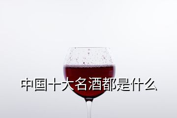 中國十大名酒都是什么