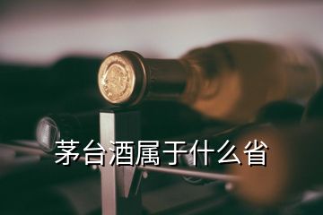 茅臺酒屬于什么省