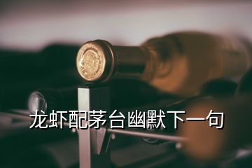 龍蝦配茅臺幽默下一句