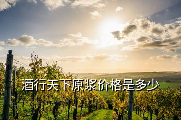 酒行天下原漿價(jià)格是多少