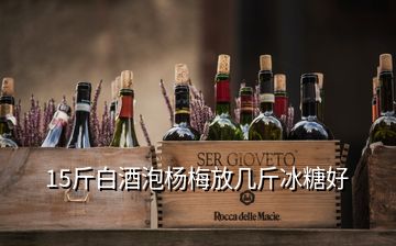 15斤白酒泡楊梅放幾斤冰糖好