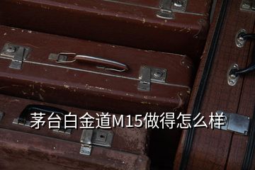 茅臺(tái)白金道M15做得怎么樣