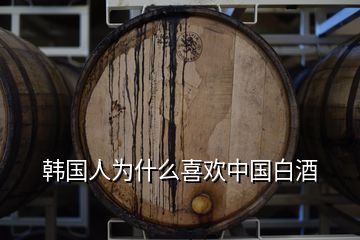 韓國(guó)人為什么喜歡中國(guó)白酒