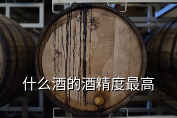 什么酒的酒精度最高