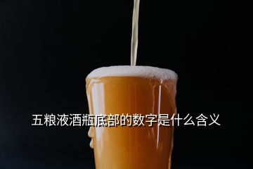 五糧液酒瓶底部的數(shù)字是什么含義