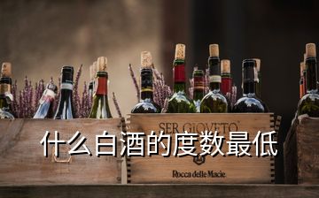 什么白酒的度數(shù)最低