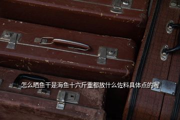 怎么曬魚干是海魚十六斤重都放什么佐料具體點的喔