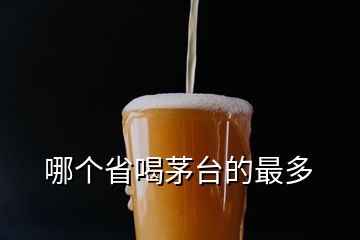 哪個省喝茅臺的最多