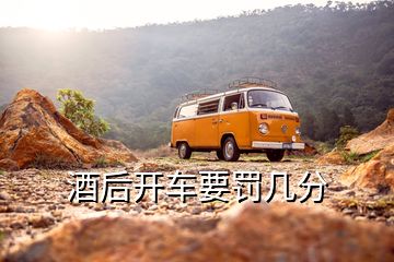 酒后開車要罰幾分