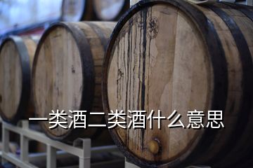 一類酒二類酒什么意思