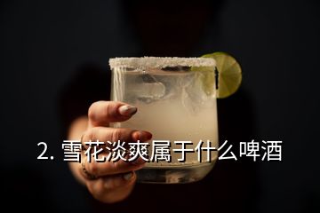 2. 雪花淡爽屬于什么啤酒