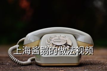 上海醬鵝的做法視頻