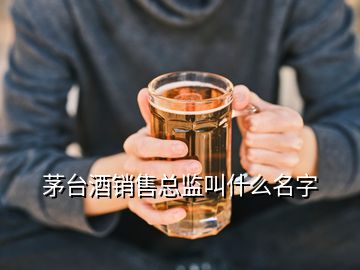 茅臺(tái)酒銷售總監(jiān)叫什么名字