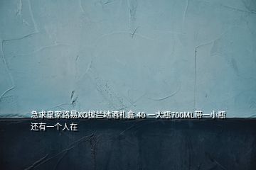 急求皇家路易XO拔蘭地酒禮盒 40 一大瓶700ML帶一小瓶還有一個人在