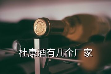 杜康酒有幾個廠家