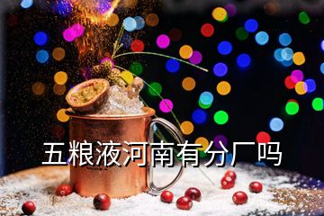 五糧液河南有分廠嗎