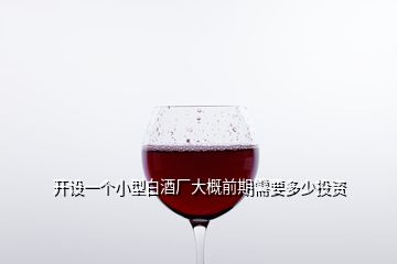 開設一個小型白酒廠大概前期需要多少投資