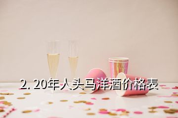 2. 20年人頭馬洋酒價(jià)格表