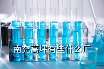 南充高坪有些什么廠