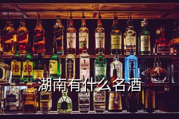 湖南有什么名酒