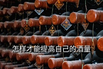 怎樣才能提高自己的酒量